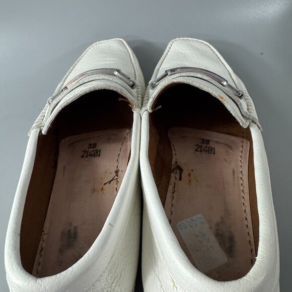Moschino White Driver Loafers, Size 39 main image 15